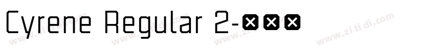 Cyrene Regular 2字体转换